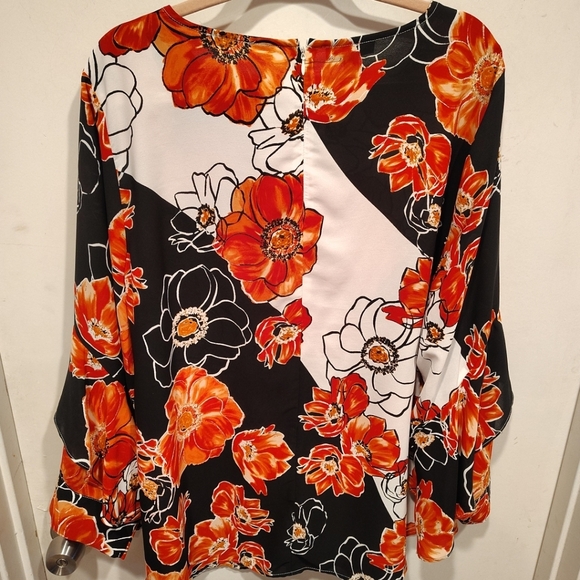 Alfani Women's Colorful Floral Artsy Statement Sleeve Top Sz 3X Career Event - Picture 6 of 7